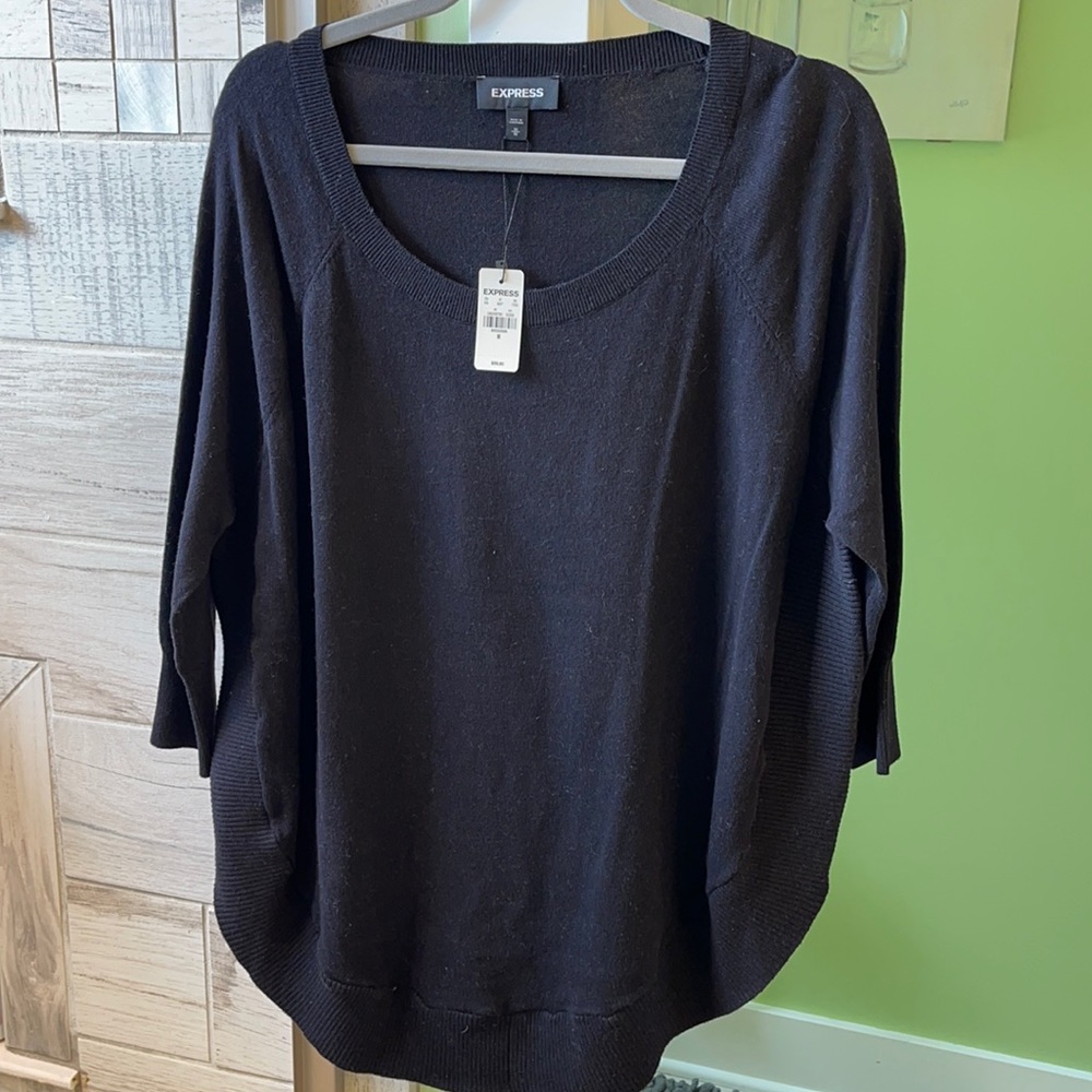 Express Black 3/4 sleeve Sweater